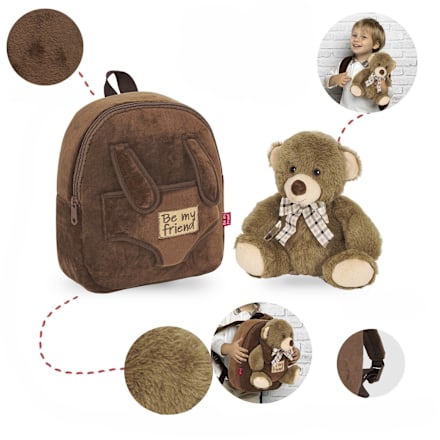 Dječji ruksak s igračkom – medvjedić Perletti