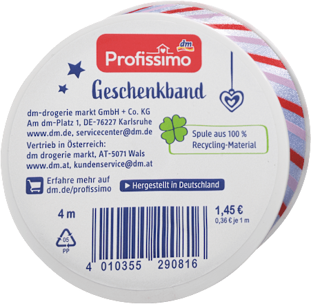 Darilni trak, več različic Profissimo