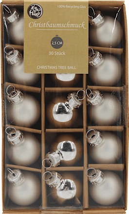 Glaskugeln Silber KUWOPA