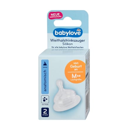 Tetină anatomică din silicon pentru biberon 0+ luni babylove