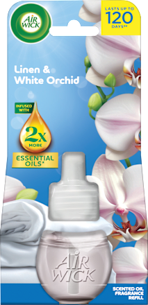 Essential Oils refill za električni osvježivač zraka - Linen & White Orchid AirWick