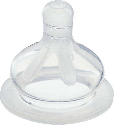 Tetină rotundă de silicon pentru biberon, mărimea M babylove