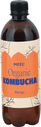 Nealkoholický perlivý nápoj Organic Kombucha Mango MozLi