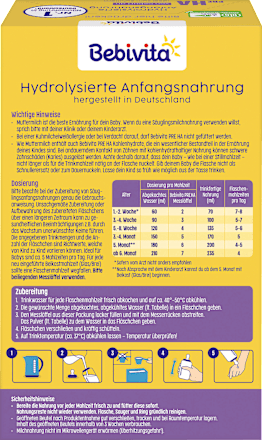 Anfangsmilch Pre HA von Geburt an Bebivita