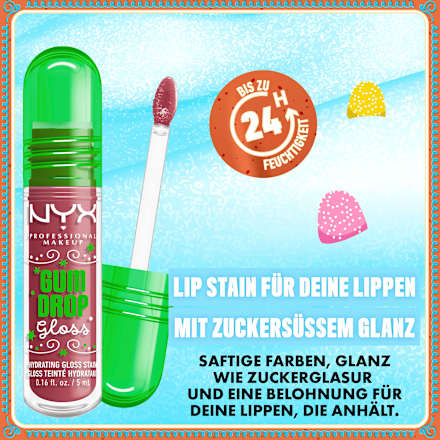 Lipgloss Gumdrop Gloss & Stain 02 Bubblegum Burst NYX PROFESSIONAL MAKEUP