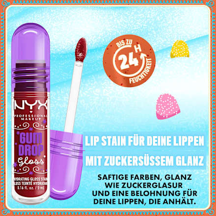 Lipgloss Gumdrop Gloss & Stain 03 Cranberry Splash NYX PROFESSIONAL MAKEUP