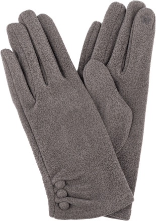 Zimske rukavice s gumbićima – sive toplo & meko