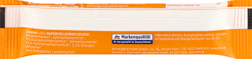 Био плодов бар с овес, портокал и морков, 3+г dmBio