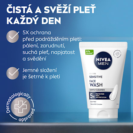 čisticí gel sensitive NIVEA MEN