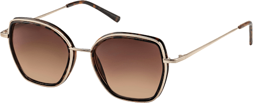 Sunčane naočale za odrasle - Zlatni metalni okvir s tamnosmeđim uzorkom SUNDANCE