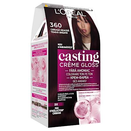 Vopsea păr  R/H 360 cireasă neagră L'ORÉAL PARiS CASTING Crème Gloss
