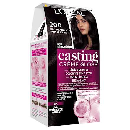 Vopsea păr  200 negru abanos L'ORÉAL PARiS CASTING Crème Gloss