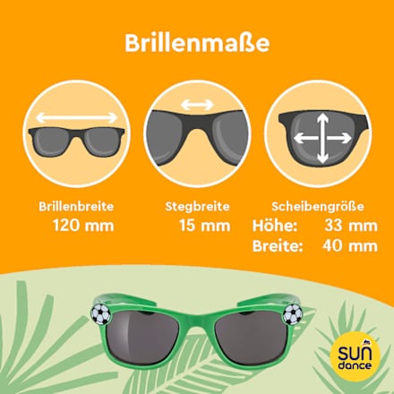 Sonnenbrille Kids, grün mit Fußball SUNDANCE