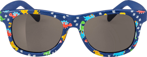 Sonnenbrille Kids, blaues Gestell mit bunten Dinos SUNDANCE