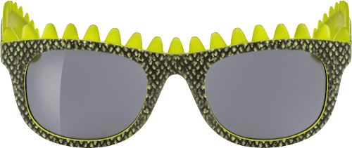 Sonnenbrille Kids, schwarz gelb mit Dino-Zacken SUNDANCE
