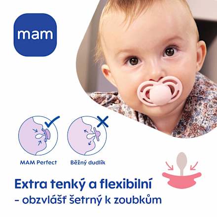 dudlík Perfekt 16+m, zelený/béžový mam