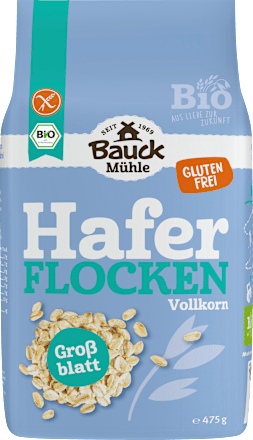 Haferflocken Großblatt glutenfrei Bauck Mühle