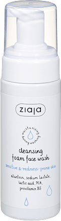 Pena za čiščenje obraza za občutljivo in k rdečici nagnjeno kožo ziaja