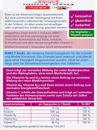 Aktiv fier+acid folic direct Doppelherz
