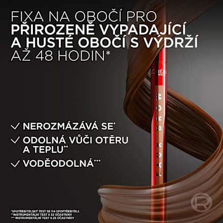 fix na obočí Infallible Faux Brow - Light Brunette L'ORÉAL PARiS