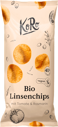 Knabbergebäck Linsenchips Tomate & Rosmarin KoRo