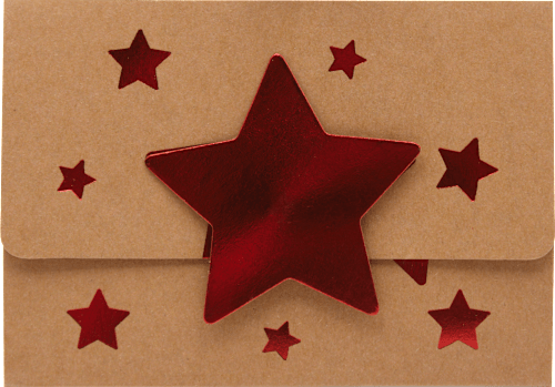 Gutscheinverpackung mit Sterne KUWOPA