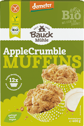 Backmischung AppleCrumble Muffins, glutenfrei Bauck Mühle