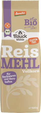 EKO brašno od integralne riže bez glutena Bauck Mühle