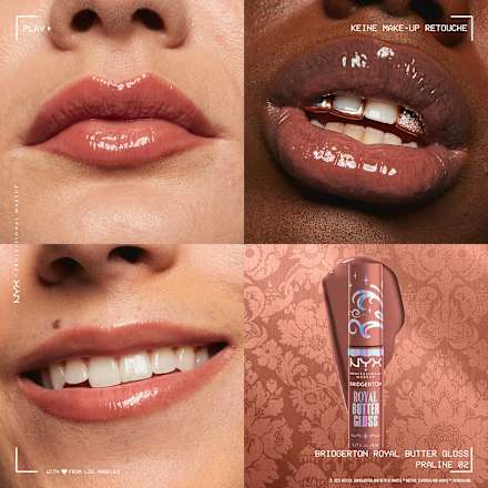 Lipgloss Bridgerton Royal Butter 02 Praline NYX PROFESSIONAL MAKEUP