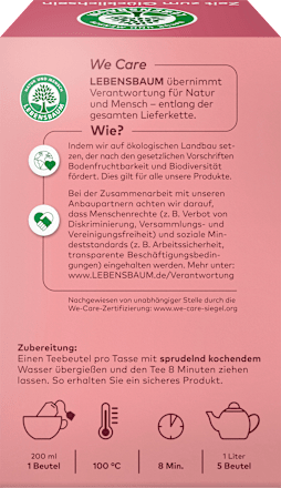 Kräutertee "Zeit zum Glücklichsein" (20 Beutel) LEBENSBAUM