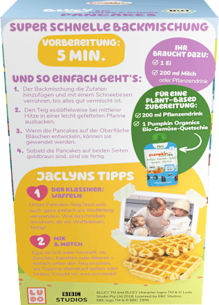 Backmischung Bluey Pancakes Hafer & Dinkel ab 3 Jahren pumpkin organics