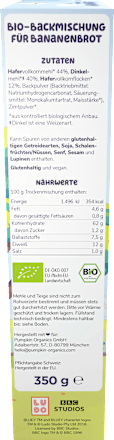 Backmischung Bluey Bananenbrot Hafer & Dinkel ab 3 Jahren pumpkin organics