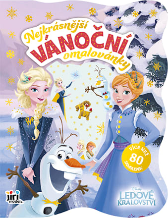 nejkrásnější vánoční omalovánky + samolepky Frozen JIRI MODELS