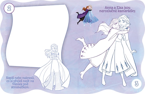 nejkrásnější vánoční omalovánky + samolepky Frozen JIRI MODELS
