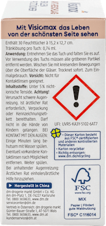 Brillenputztücher Anti-Beschlag  VISIOMAX