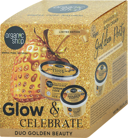 Zlatá darčeková súprava Glow & Celebrate organic shop