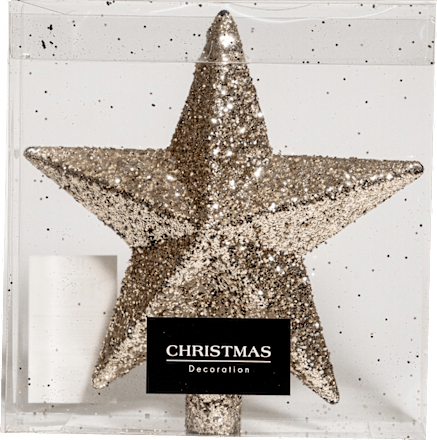 Stea aurie cu sclipici pentru vârful bradului KOOPMAN