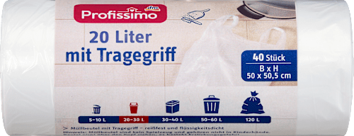 Müllbeutel 20 l mit Tragegriff Profissimo