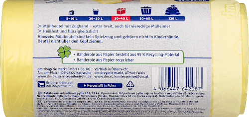 Szemeteszsák zárószalaggal 35 literes Profissimo