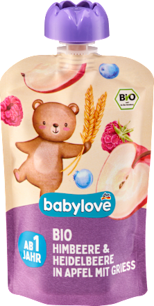 EKO kašica od maline, borovnice i jabuke s grizom, 12+ mj. babylove