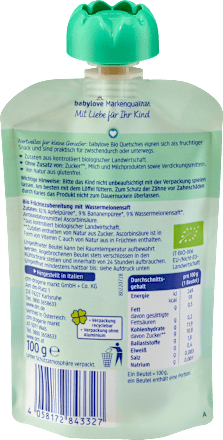 Quetschie Wassermelone & Banane in Apfel ab 1 Jahr babylove