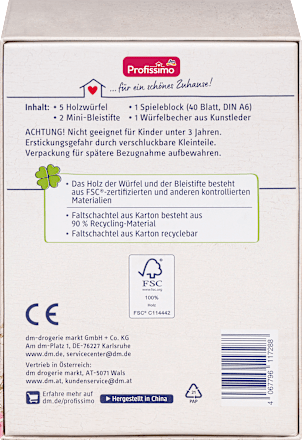 Würfelspiel mit Becher Profissimo