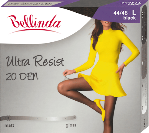 punčochové kalhoty Ultra Resist černé, velikost 44-48 Bellinda