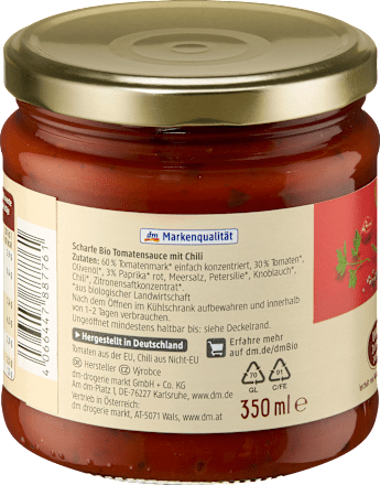 Tomatensauce Arrabbiata dmBio