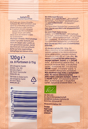 bio mini tyčinky mix ovoce babylove