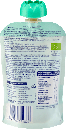 Quetschie Wassermelone & Banane in Apfel ab 1 Jahr babylove