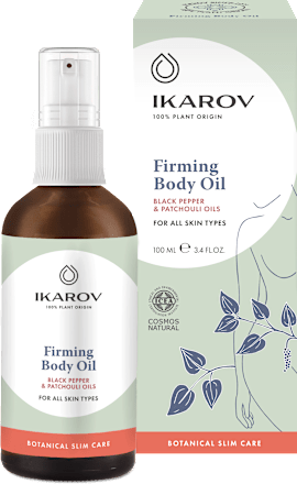 Стягащо масло за тяло с черен пипер и пачули IKAROV