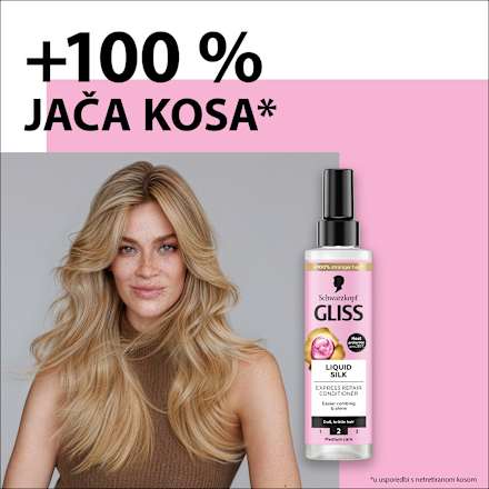 Regenerator za kosu u spreju Express Liquid Silk Schwarzkopf GLISS