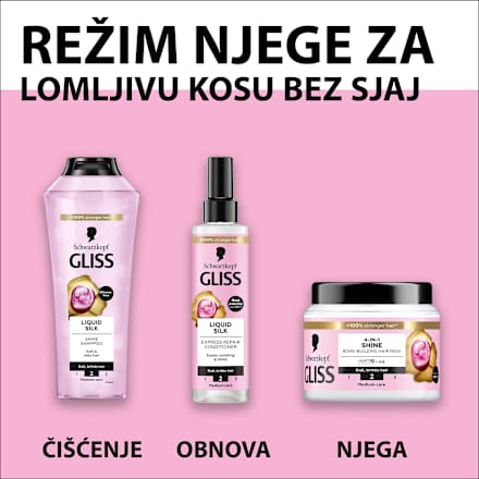 Regenerator za kosu u spreju Express Liquid Silk Schwarzkopf GLISS