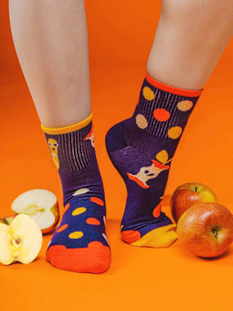 Памучни чорапи Happy Worm, размер 43-46 Dedoles